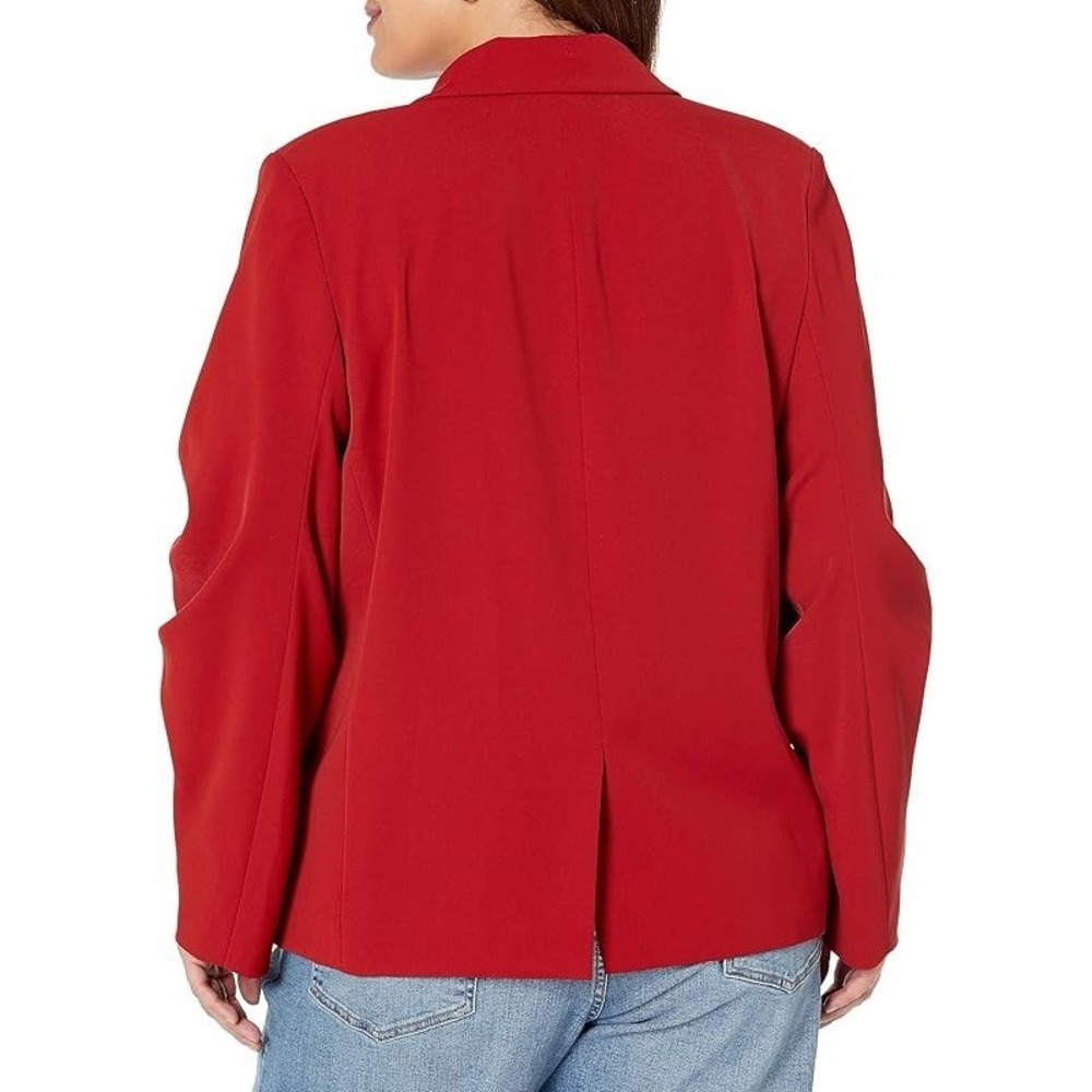 The Drop Women's Flame Scarlet Ruched Sleeve Blazer XXL NWT - Picture 2 of 4